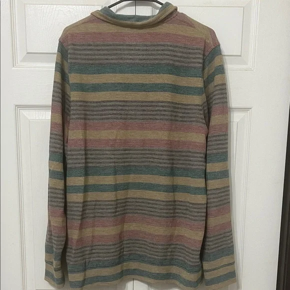 L.L. Bean Multicolor Striped Half-Zip Pullover - Picture 2 of 4